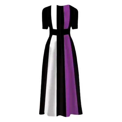 Elegant Long Skirt Dress Black Red White Slim Fit