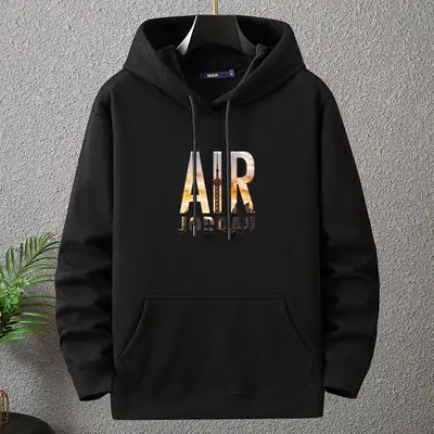 Men Red Air Jordan Hoodie Plus Size Fleece Winter