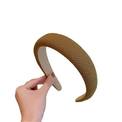 Plaid Hairband for Women Autumn Winter Use