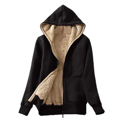 Women's Orange Fleece Hooded Sweatshirt with Flap Pocket