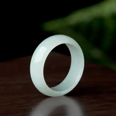 Natural Burma Jade Ice Jade Ring for Men Women