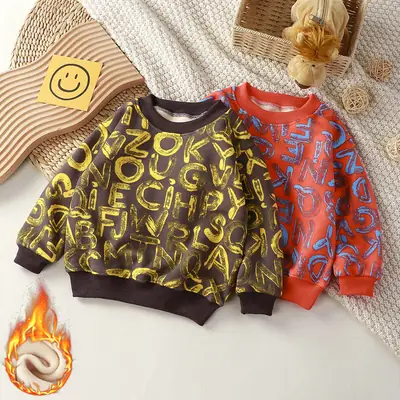 2022 Korean Style Kids Sweatshirt Grey Pink Polka Dot Medium Large