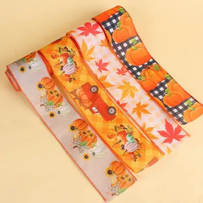 Cangyan Cross-border Thanksgiving Ribbon Pumpkin Truck Gift Wrap