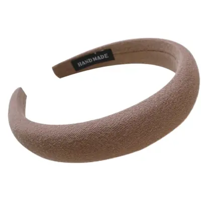 Milky Coffee Sponge Headband K-Style Hairpin