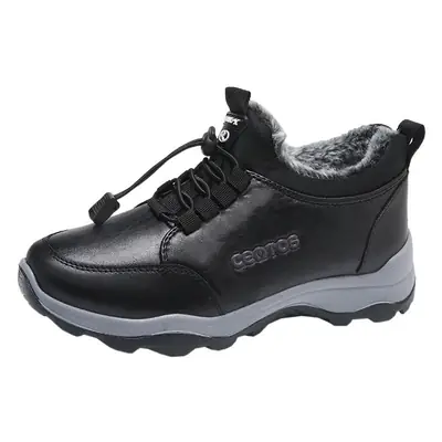 Women's Fleece Lined Snow Boots Maroon Winter Warm Slip-on