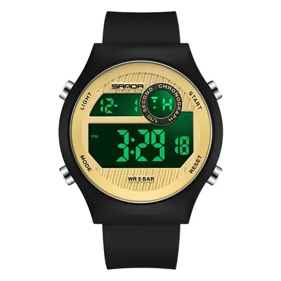 Sanda Black Digital Sports Watch with 24H Memory