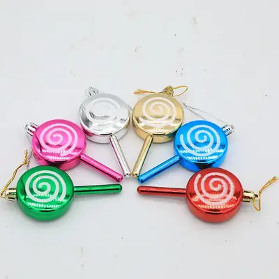 Cross-border Christmas Lollipop Candy Pendants 10cm Wave Decoration