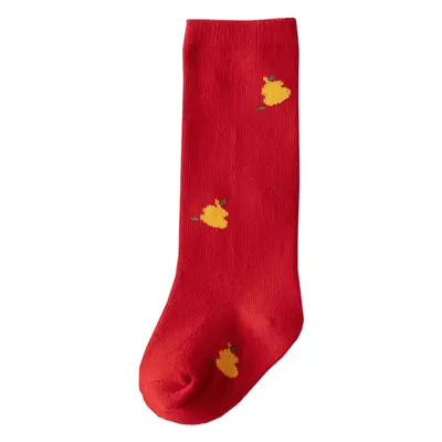 Red Fruit Embroidered Baby Socks New Year