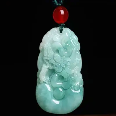 Guan Yu Jade Pendant Natural Grade Burmese Jade Zodiac