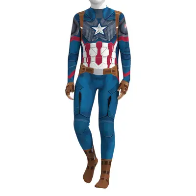 Halloween Costume American Team Clothes Children's Suit Summer Costume Children's Day Iron Man Boy One-Piece Tight