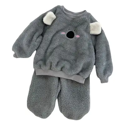 Baby Plush Warm Suit Coral Velvet Nightgown Set