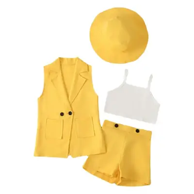 Purple 4-Piece Girl Suit with Hat & Sunglasses