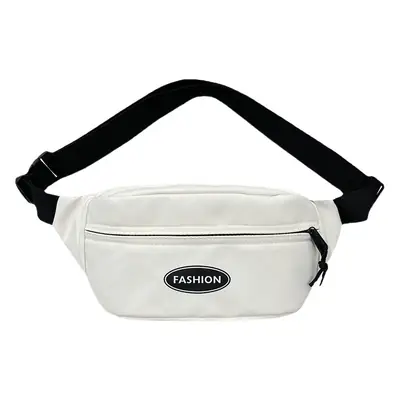 Japanese Style Men's White Crossbody Phone Waist Bag