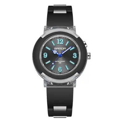 Sanda Rose Gold Quartz Watch with LED Light