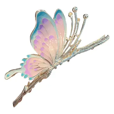 Fairy Style Hair Clip with Rainbow Butterfly Design