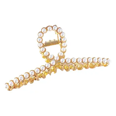 French Retro Pearl Hair Clip Large Size for Women