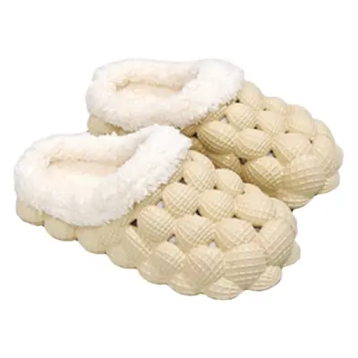 Winter Cotton Furry Slippers Women Non-Slip