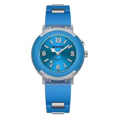 Sanda Green LED Watch with Multi Language Display