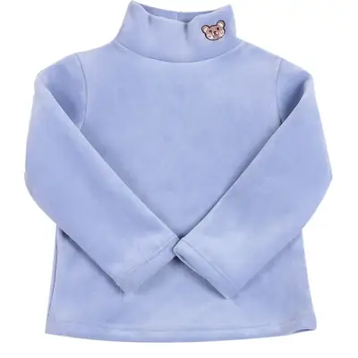 Baby Fleece Lined Half Collar Shirt Pink