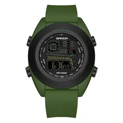Sanda Black Digital Sports Watch with Waterproof Design