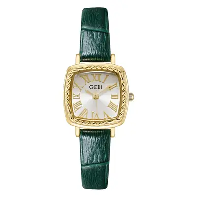 Gold Square Dial Women's Quartz Waterproof Wristwatch