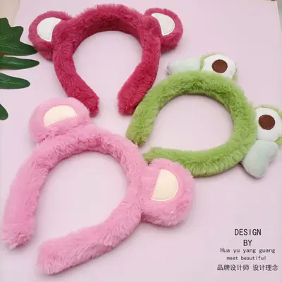 Cute Bunny Hairband with Strawberry Bow for Girls