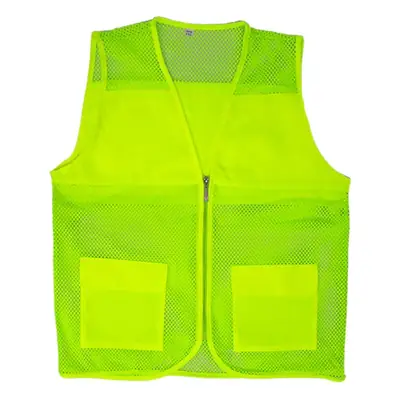 Blue Mesh Vest with Zip Front for Outdoor Activities