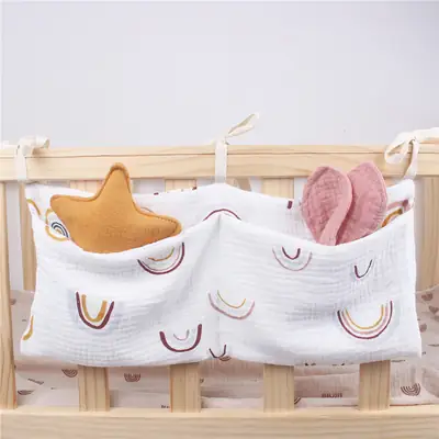 Double Layer Cotton Baby Storage Bag with Bear Print