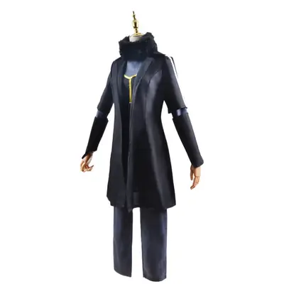 Slimi Luster Black Hooded Suit for Anime Cosplay