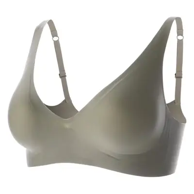 Naked Jelly Thin Latex Traceless Underwear Women's French Style Sexy Rimless Small Chest Push-up Adjustable Bra