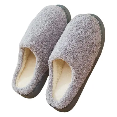 Yuezi Shoes Autumn and Winter Cotton Slippers Women's Bag with Solid Color Warm Home Wool Slippers Men's Couple's Indoor Thick Sole Non-slip