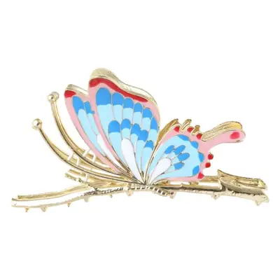 Antique Painted Butterfly Hair Clip for Women