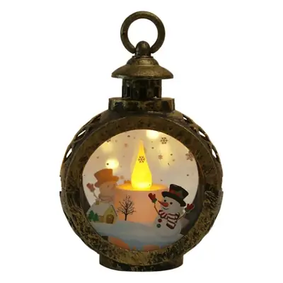 Christmas Candle Lamp Pendant with Santa Window Design