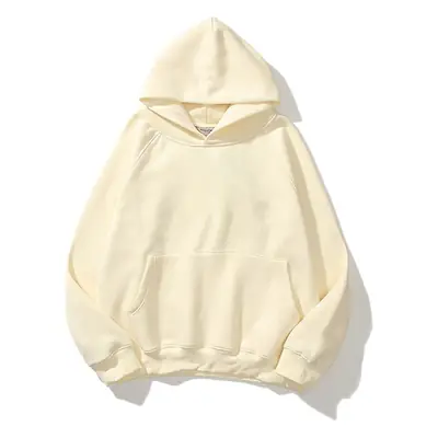 Men's Cream Hooded Sweatshirt with EUDOTIALS Print