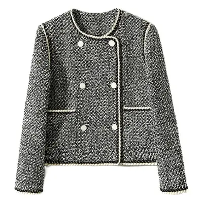 Women Wool Blended French Tweed Blazer Set Autumn Elegant