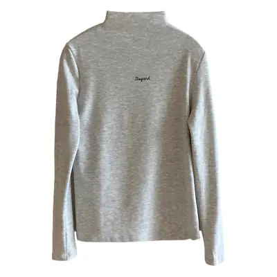 Derong Velvet Long Sleeve Black Turtleneck Top