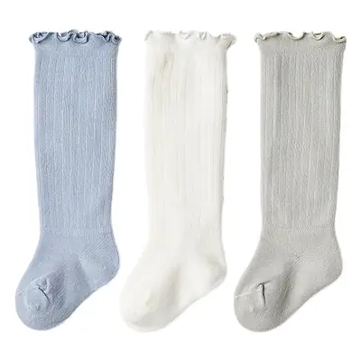 Baby Cotton Socks Newborn Over Knee Leggings Pure Color