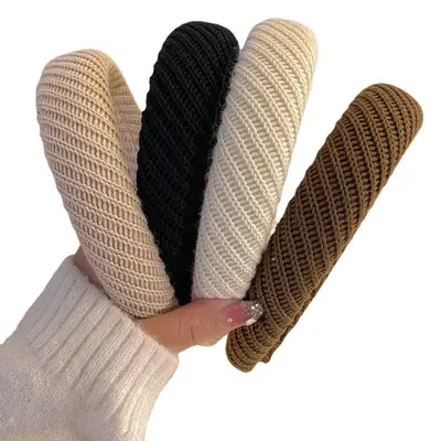 New Korean Style Wide Brim Knitted Hairband for Women