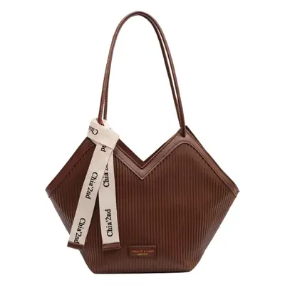 Kouделяka Brown Leather Shoulder Bag for Women