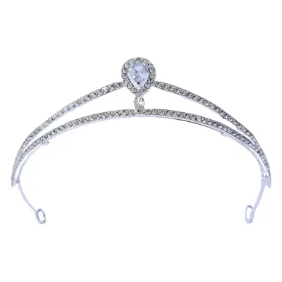 Korean Style Bridal Crown with Zircon Rhinestones