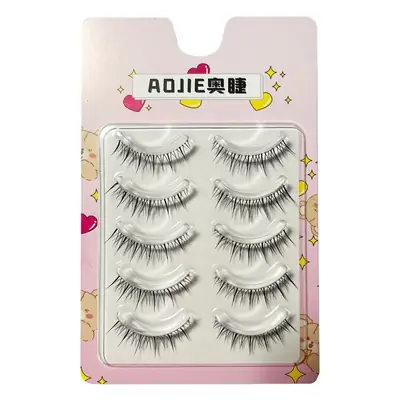 Transparent A-Shaped False Eyelashes for Natural Look