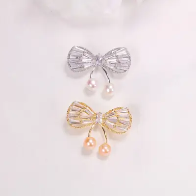 Pearl Butterfly Brooch for Women