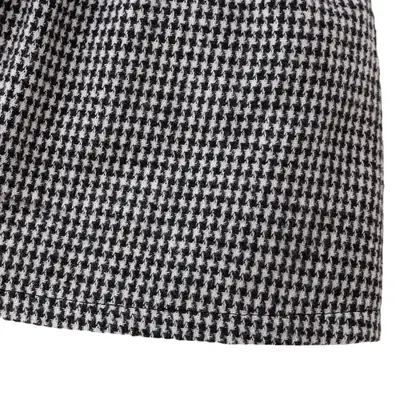 Girls Houndstooth Top T-shirt Suit Autumn Korean Skirt Two-piece