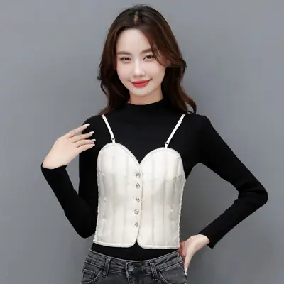 2025 Winter Down Vest White Slim Fit Base Layer