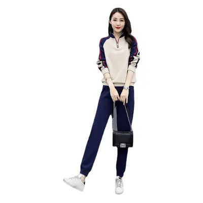 Women Korean Style Casual Sports Suit Spring Autumn 2025