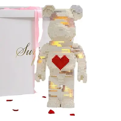 Cross-Border Flower Delivery Building Block Bear