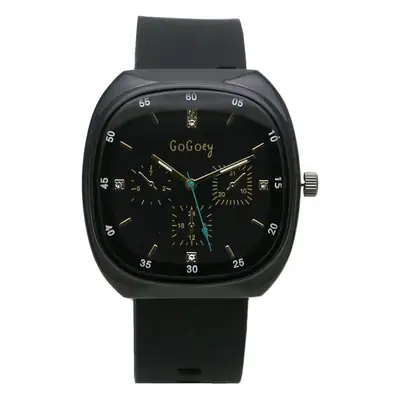 Black Silicone Band Large Watch for Women Men