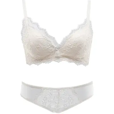 Lace Push Up Bra Red Small Chest 1.2cm