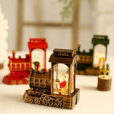 2022 Red Train Night Light Christmas Decor