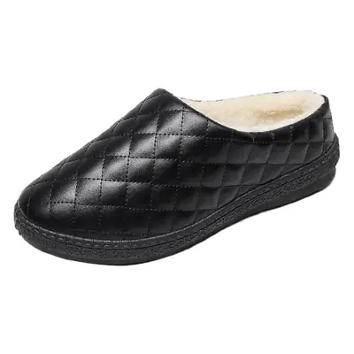 2026 Winter Black Fleece Slip-On Shoes Women